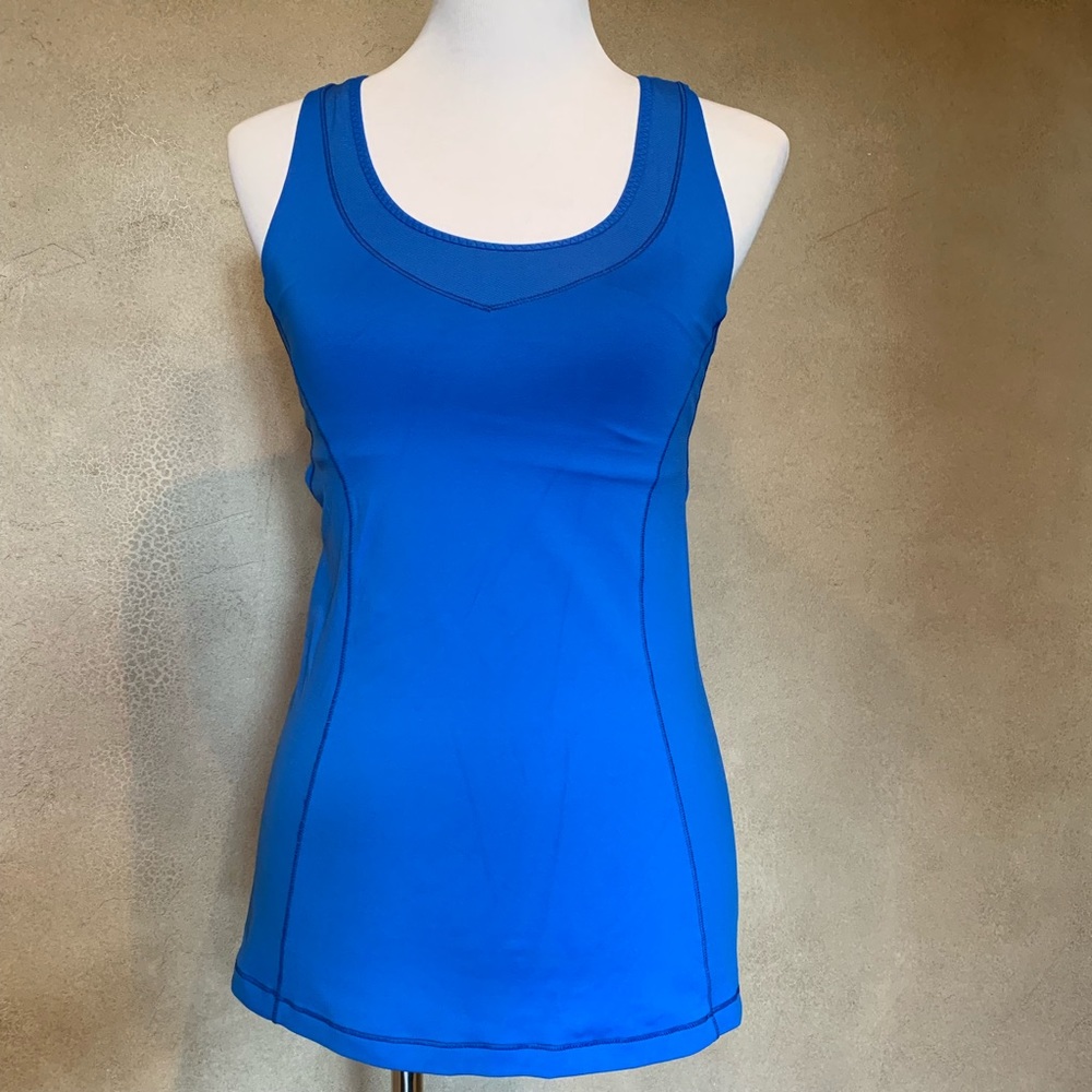 Lululemon athletica blue racerback tank EUC size 6